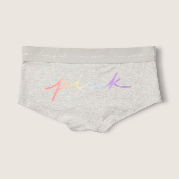SALE PINK VS LOGO BOYSHORT PANTY - Picture 1 of 9